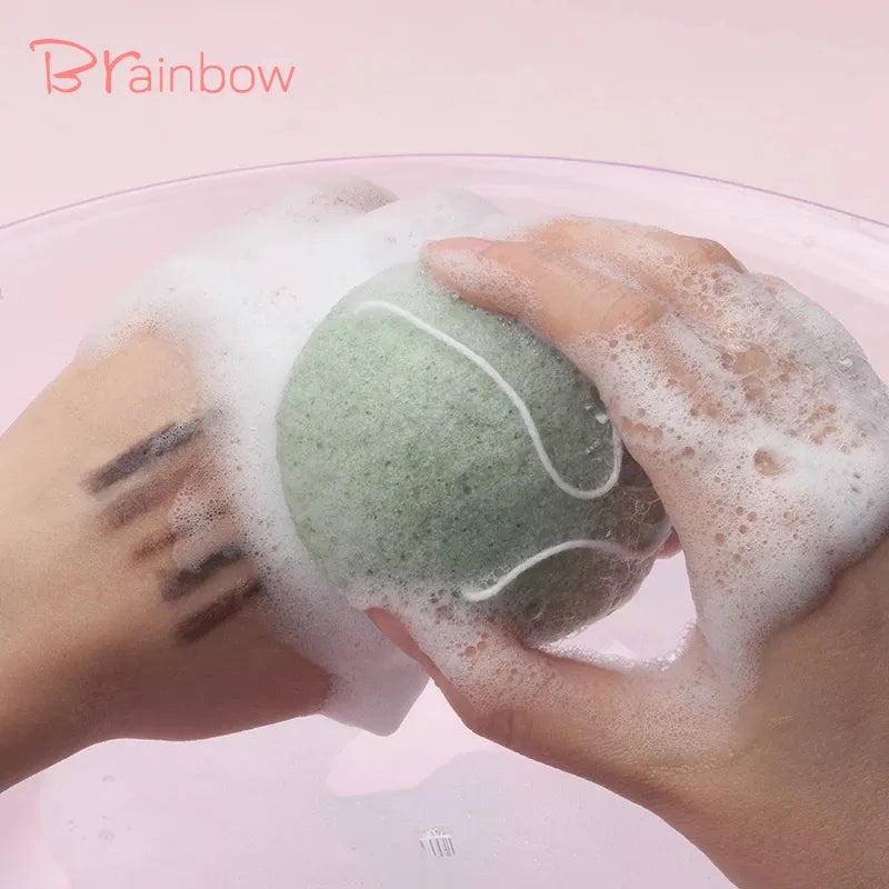 1piece Konjac Sponge Beauty Essentials 100% Natural Konjac Puff Facial Pore Cleaner Washing Sponge Face Skin Care Tools