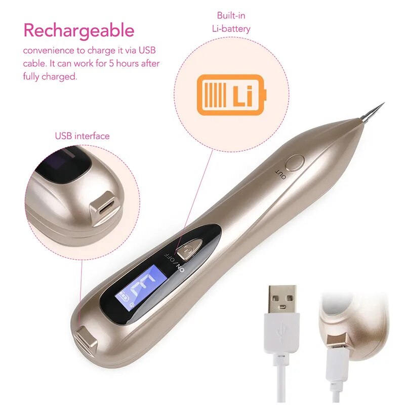 Beauty Star LCD Laser Plasma Pen Mole Removal Dark Spot Remover Plasma Pen Skin Care Skin Wart Tag Tattoo Removal Tool Skin Care