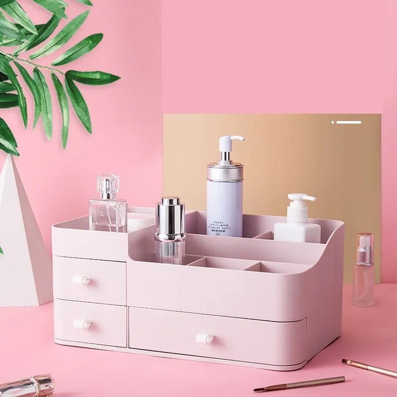 Home Cosmetic Storage Box Width Drawer, Large Desktop Dresser Shelf, Dormitory, Skin Care Product Organizing Storage Box