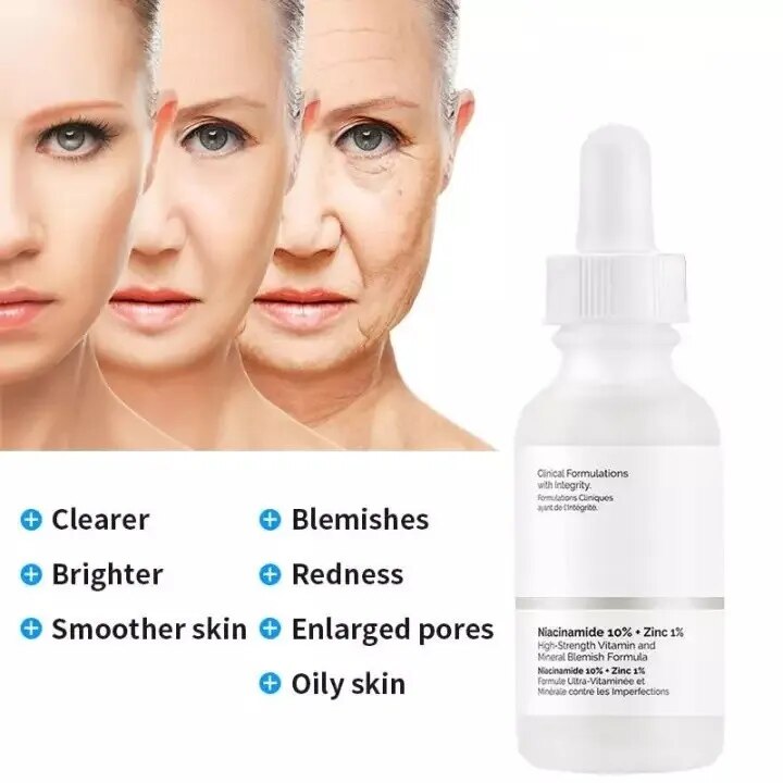 Niacinamide 10% + Zinc 1% Face Serum Original Products Oil Balance Ordinary Whitening Moisturizer Essence Hydrating Skin Care
