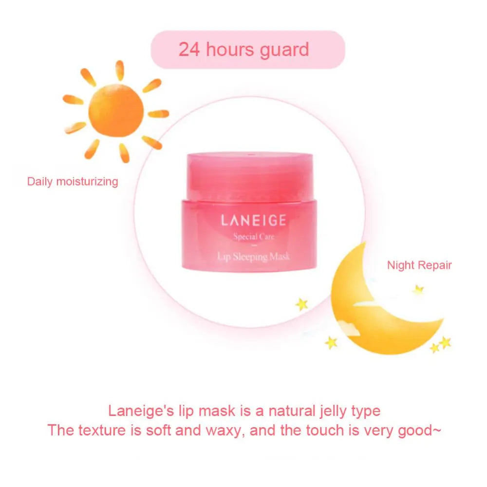 LANEIGE Moisturizing Lip Sleeping Mask Deep Hydrated Nourish Lip Balm Lighten Lip Lines Day and Night Maintenance Lip Care 3/20g