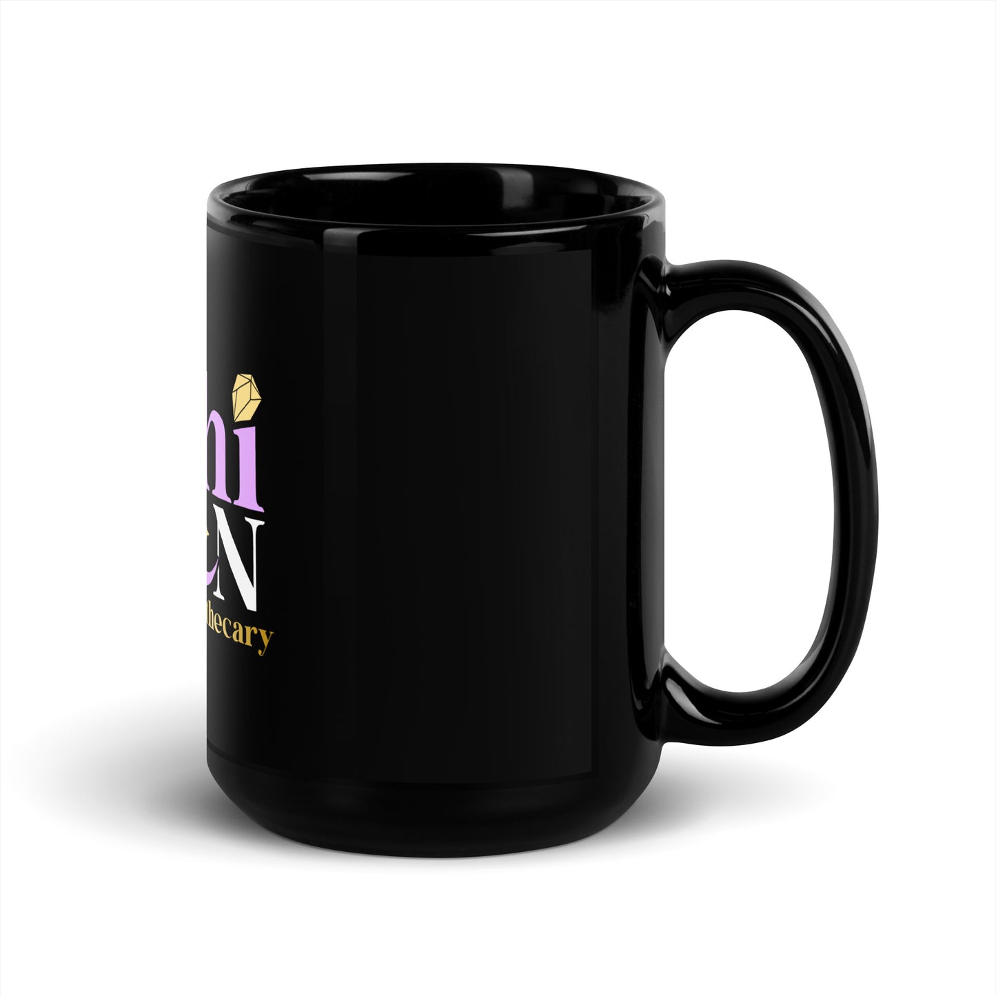 Black Esthi Moon Glossy Mug